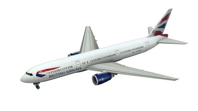 lowpoly b767-300 3d model in commercial 3dexport airplane helicopter air airport game mobile phone computer texture maya simulation simulate aircraft military flight travel airbus 3d print model - Mito3D