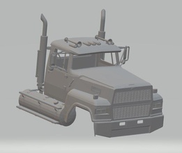 ltl 9000 imprimable cabine camion 3d impression modèle in automobile 3dexport fente scalextric tamiya rc 1 32 24 14 10 3d print model - Mito3D