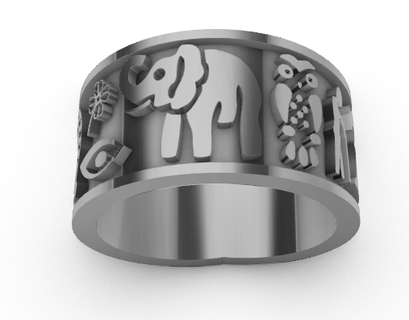 lucky ring free  rings ring jewelry rings lucky gift  3d print model - Mito3D