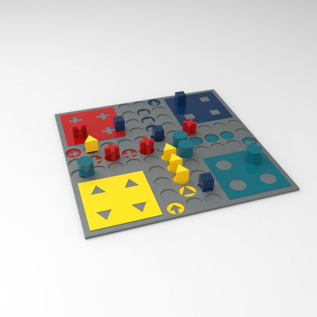 Ludo Jeu planche Jeux jeu plateau 3d Plastique acrylique 3D print model - Mito3D