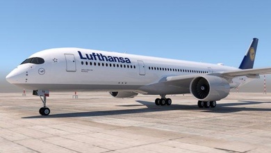 lufthansa a350-900 3d air airliner airline airbus a350 350 aeroplane aircraft jet passenger commercial 3d print model - Mito3D