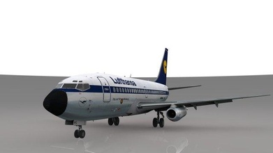 lufthansa boeing 737-200 3d model in commercial 3dexport vehicle aircraft plane airplanes transport transportation munich frankfurt 3d print model - Mito3D