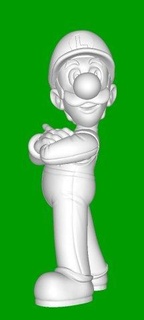 Luigi super mario homme Luigi super mario 3d print model - Mito3D