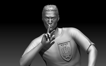 luis suarez 3d print football footballer soccer player championship 3d print model - Mito3D
