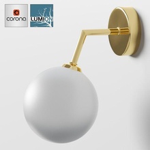 lumion estelle 4418 1w 3d model in duvar ışıklar 3dexport metal bardak beyaz altın parlak mat modern parlamak aplik minimalizm lamba 3d print model - Mito3D