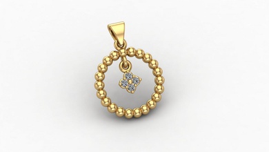 lumpy flowers pendant ii womanpendant jewerly jewelery diamond minimal minimalist-design 3d print model - Mito3D
