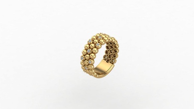 lumpy ring rings gemstones diamond diamondring womanring minimal minimalistic minimalist-design jewerly jewelery 3d print model - Mito3D