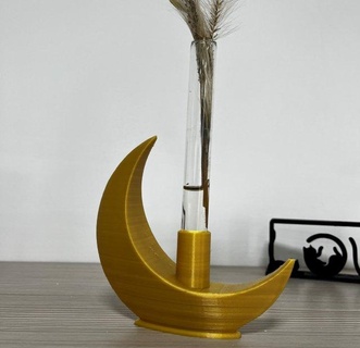 Luna Blumenvase Skulptur Adornos bezaubernd Mond 3d print model - Mito3D