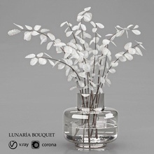 lunaire bouquet 9 plante intérieur fleur pot sec général décor articles ménagers blanc nature rose botanique table vivant chambre parfums 3d print model - Mito3D