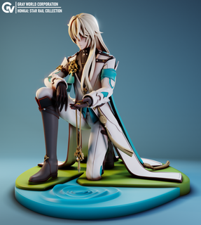 Luocha honkai étoile rail homme figure étoilé 3dprint personnage Masculin Jeu 3d print model - Mito3D