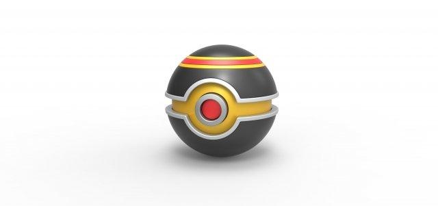 Luxus Ball Pokeball Pokémon Konzept Container Anime Spielzeug drucken druckbar Luxusball 3d print model - Mito3D