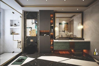 luxe salle bains intérieur conception décoration architecture 3d print model - Mito3D
