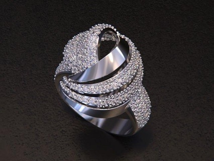 Luxus Schmuck Ring 3dm Ringe Diamant Platin Hochzeit Engagement Juwel Silber Gelb Gold Rose Weiß druckbar Schmuckring Weißes 3d print model - Mito3D