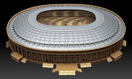 Luzhniki Spor Dalları stadyum Moskova mimari printing 3d cnc 3d print model - Mito3D
