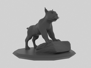 lince 3d impressão modelo in animais 3dexport animal 3dprinter 3dprinted 3dprinting 3dprint gato selvagem selvagens 3d print model - Mito3D