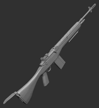 m14 rifle 3d print model in toys 3dexport vietnam military american pbr weapon assault vietnamese usa army 3d print model - Mito3D