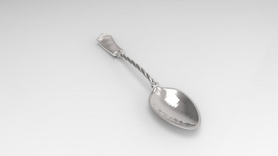 m16007teasp silver stl tea-spoon spoon jewel jevelry 3d-print prototyping 3d-model 3d print model - Mito3D