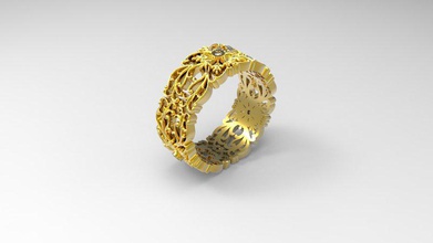 m16013r jewel ring prototyping jewellery jewell 3d print model - Mito3D