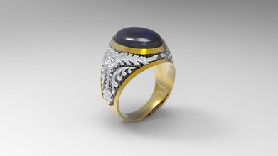 m16014r jewel jewellry jewellery jewelry ring 3d print model - Mito3D