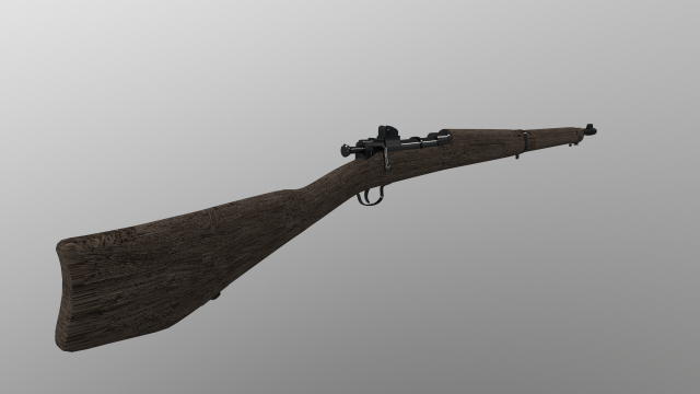 m1903 silah tabanca eski tüfek 3d model blender dokulu 3D print model - Mito3D