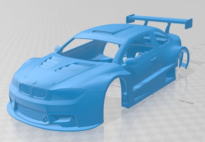 m1 coupé 2011 imprimable corps de la voiture un fente le système scalextric sport tamiya rc miniz passe-temps micro 3D print model - Mito3D