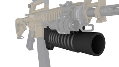 m203 grenade lançador 3d impressão modelo in brinquedos 3dexport ar15 rifle 3dprint m4 m4a1 guerra militares assalto potro jogos 3d print model - Mito3D