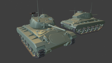 m24 chaffee tanks war thunder wow wows 3d models modeling printing print toy panzer panzerkampfwagen 3d print model - Mito3D