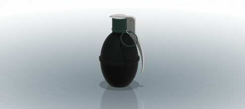 m26 main grenade imprimable grande bombe Grenade 3d print model - Mito3D