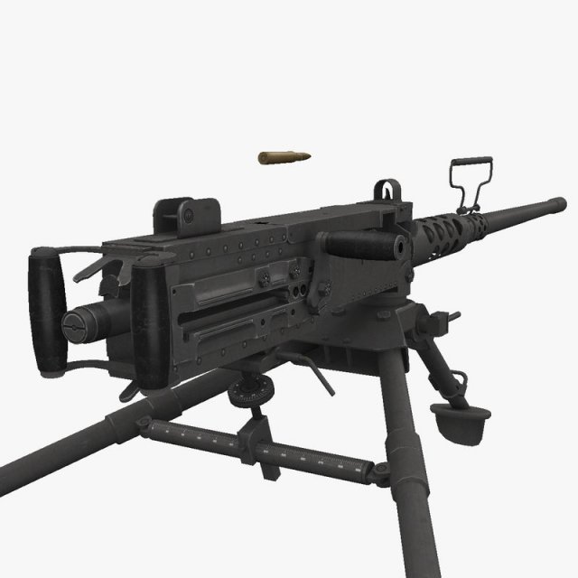 m2 brunissement 3d modèle in artillerie 3dexport armée simulateur simulation militaire guerre etats unis irak lowpoly m2hb fusil lourd machine trépied arme feu calibre 3D print model - Mito3D