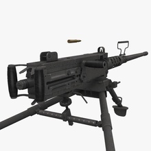 m2 browning 3d model in artillery 3dexport army simulator simulation military war usa iraq lowpoly m2hb rifle heavy machine tripod firearm caliber 3d print model - Mito3D