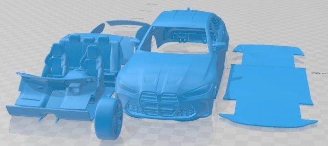 m3 concorrenza g80 2021 stampabile macchina separato parti settore automobilistico fessura scalextric tamiya rc miniz passatempo micro 3d print model - Mito3D