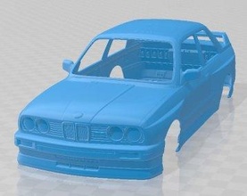 m3 e30 1985 printable body car 3d print model in automotive 3dexport slot scalextric tamiya rc miniz hobby micro 3d print model - Mito3D