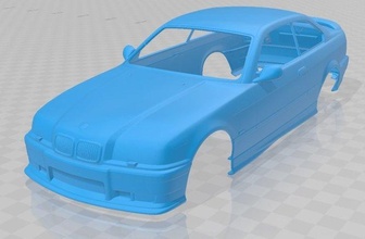 m3 e36 1992 imprimível corpo carro fenda escalextrico Tamiya rc miniz passatempo micro deriva 3d print model - Mito3D