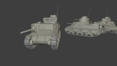 m3 lee tanks war thunder wow wows 3d models modeling printing print toy panzer panzerkampfwagen 3d print model - Mito3D