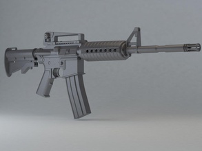 m4 carabine 3d impression modèle in 3dexport 3dprint jouets ar15 m16 ar 15 16 armalite agression fusil us militaire américain etats unis agoc accessoire 3d print model - Mito3D