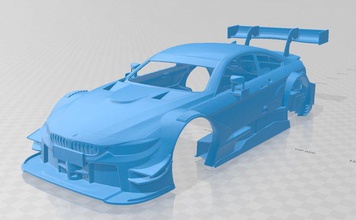 m4 dtm 2015 printable body car 3d print model in automotive 3dexport slot scalextric tamiya rc miniz hobby 1-10 1-24 1-32 3d print model - Mito3D
