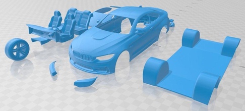 m4 druckbar Wagen Slot scalextric tamiya rc miniz Hobby Mikro 3d print model - Mito3D