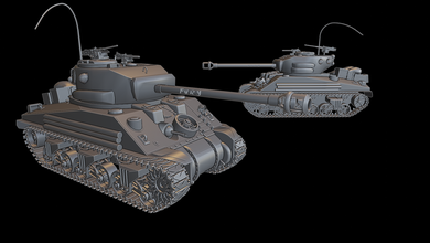 m4a3e8 furia serbatoio 3d stampa modello in veicolo 3dexport carri armati guerra tuono wow stupisce modelli modellazione giocattolo panzer panzerkampfwagen 3d print model - Mito3D