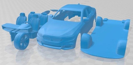 m5 g30 sedan desempenho 2017 imprimível carro 3d impressão modelo in automotivo 3dexport fenda escalextrico tamiya rc miniz passatempo micro 3d print model - Mito3D
