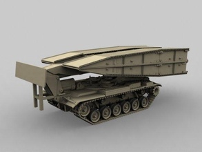 m60a1 avlb armored vehicle launched bridge 3d model in construction 3dexport tank us army patton 3d print model - Mito3D