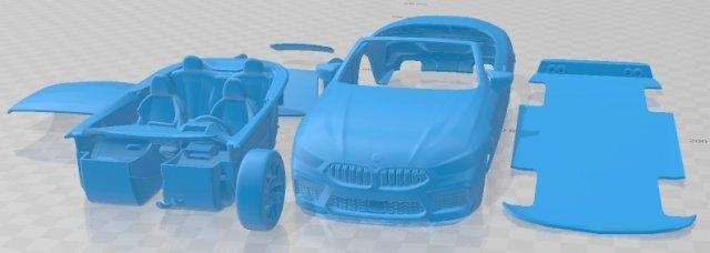 m8 rekabet Cabrio 2020 yazdırılabilir araba otomotiv yuva ölçülü Tamiya rc miniz hobi mikro 3d print model - Mito3D