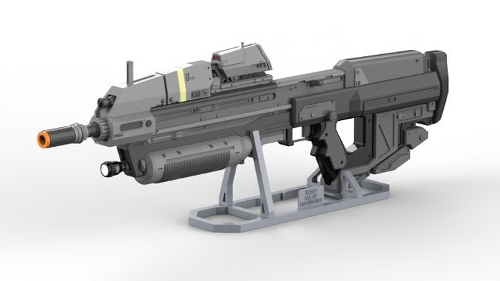 ma37 saldırı tüfek hale yazdırılabilir stl obj cad paket ticari 3d yazdır model in oyuncaklar 3dexport oyuncak zanaat kendin yap hobi top kostüm oyunu video oyun usta şef ulaşmak ma 37 silahlar 3d print model - Mito3D