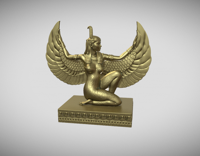 maat diosa egipcia sculpture egypt egyptian goddess estatua figura impresion 3d zbrush 3d print model - Mito3D