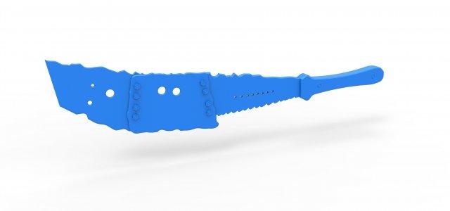 machete dulce diente retorcido metal tv serie espada pelea confusa goloso payaso cosplay apuntalar réplica impresión imprimible juguete 3d print model - Mito3D