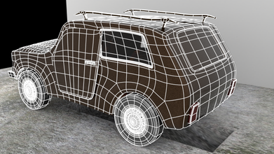 Maschine Niva Wagen blender file Gerät Texturen russian car 3d print model - Mito3D