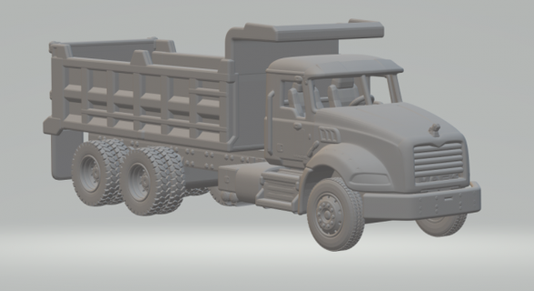 mack granite dumper vehicle diecast hotwheels slotcar hot wheels toys print 3d print model - Mito3D