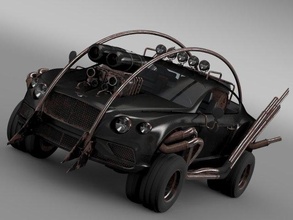 mad max grizzly bentley continental gt 2015 3d model in concept 3dexport digitally imagined muscle coupe usa american charged car cars auto avto automobile vehicle 3d print model - Mito3D