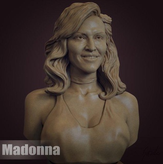 madonna woman louise ciccone singer songwriter actress dancer record producer director author businesswoman pop queen songs virgin models marble statue mary 3d print model - Mito3D