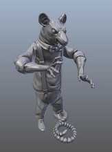 mafia rat free 3d print model in figurines 3dexport animal mouse mice 3d print model - Mito3D
