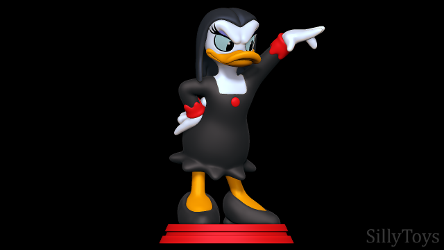 magica harf kodlamak karanlık kanat ördek 3d yazdır model in hayvanlar 3dexport drake yeşilbaş donald papatya kahraman kadın kürklü anthro kuş disney 3D print model - Mito3D